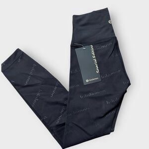 Lululemon Wunder Train High-Rise 25" Special Edition Embossed Lululemon Black